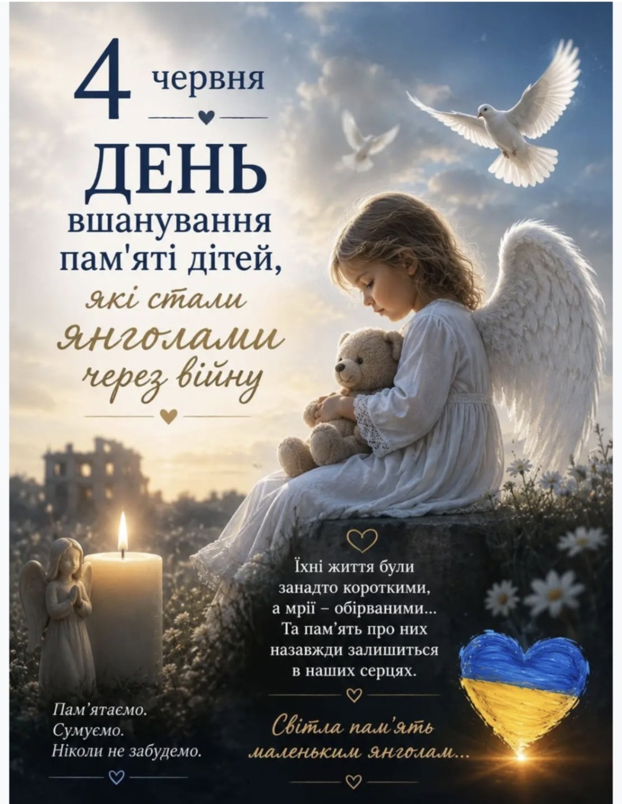 4 червня — День вшанування пам’яті дітей, які загинули внаслідок збройної агресії російської федерації проти України.